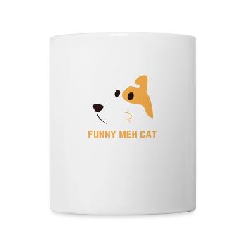 Funny Meh Cat Birthday - Coffee/Tea Mug - white - Front