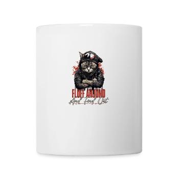 Cat-Shirt Fluff Around Find Out Funny Adult Humor - Coffee/Tea Mug - white - Front