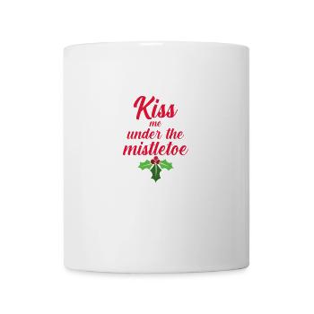 Kiss Me Under The Mistletoe - Coffee/Tea Mug - white - Front
