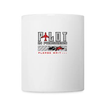 Pilot In Progress Future Pilot Aviation Airplane - Coffee/Tea Mug - white - Front