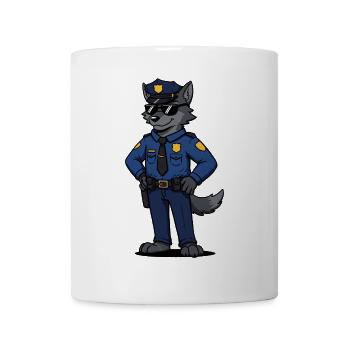 Furry policeman - Coffee/Tea Mug - white - Front