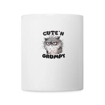 Cute´n Grumpy Funny Cat | Sarcastic Meme - Coffee/Tea Mug - white - Front