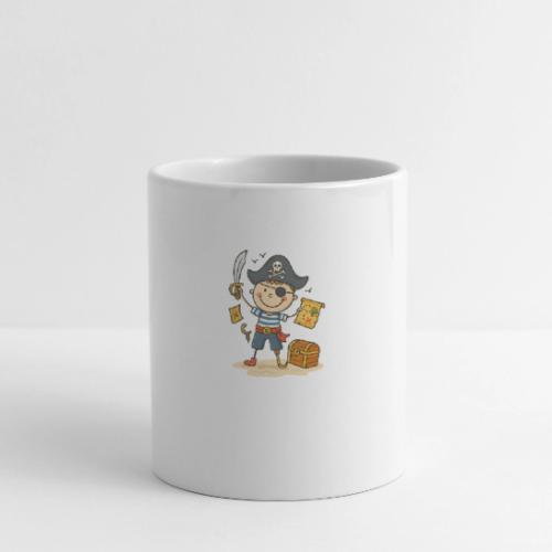 Cartoon Pirate Boy with Treasure Map Kids T-Shirt - Coffee/Tea Mug