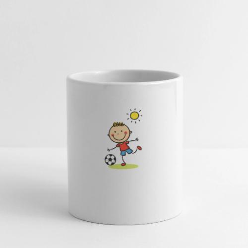 Cartoon Boy Playing Soccer Kids T-Shirt - Coffee/Tea Mug