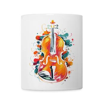Violin Graphic - Coffee/Tea Mug - white - Front