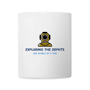 Exploring the Depths, One Bubble at a Time - Coffee/Tea Mug - white - Front