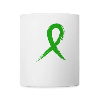 LIVERCANCER GREEN RIBBON - MEN WOMEN TEE - Coffee/Tea Mug - white - Front