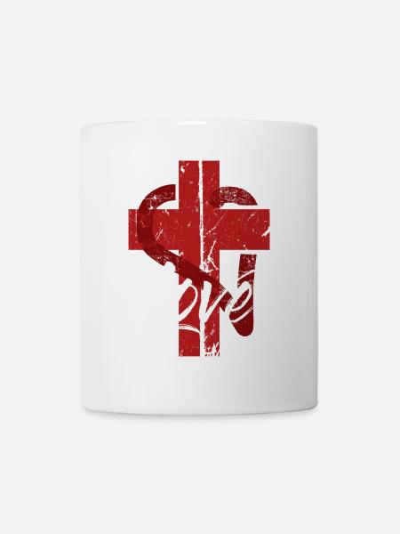 Love Cross - Coffee/Tea Mug - white