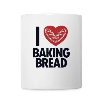 I love Baking Bread Bread Maker Bread Dough Bread - Coffee/Tea Mug - white - Front