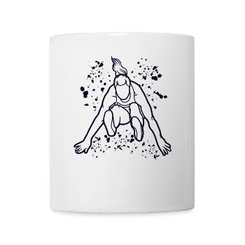 Long Jumper Long Jumping Kids Long Jump - Coffee/Tea Mug - white - Front