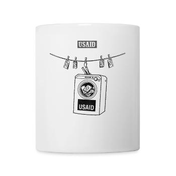 USAID laundry ervice steal launder repeat open 24 - Coffee/Tea Mug - white - Front