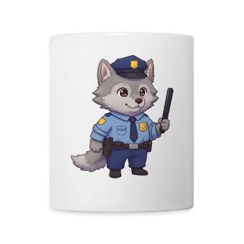 Furry policeman - Coffee/Tea Mug - white - Front