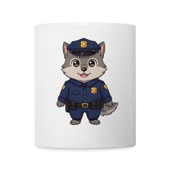 Furry policeman - Coffee/Tea Mug - white - Front