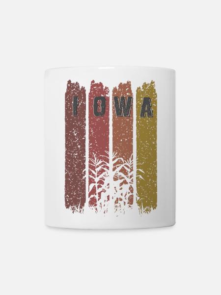 Iowa Prairie Glyphs - Coffee/Tea Mug - white