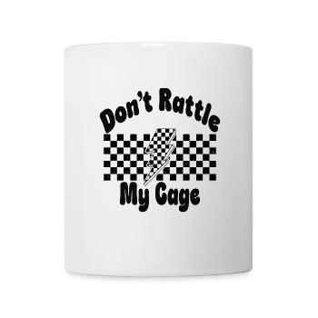 Don't Rattle My Cage, Lightning Bolt, Checkerboard - Coffee/Tea Mug - white - Front