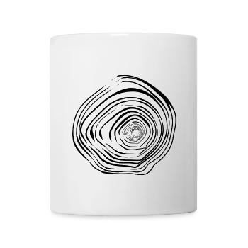 Tree Ring Growth – Minimal Nature Symbol - Coffee/Tea Mug - white - Front