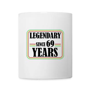 Legendary For 69 Years, 69th Birthday, Finally 69 - Coffee/Tea Mug - white - Front