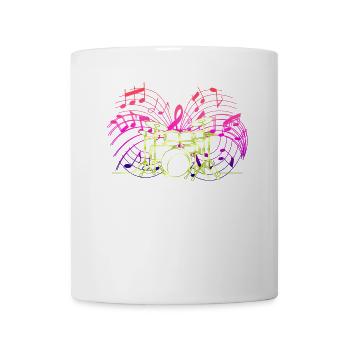 Drummer Drums Drumsticks Musician Outfit - Coffee/Tea Mug - white - Front
