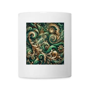 Ornate Golden Vortex - Coffee/Tea Mug - white - Front