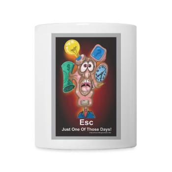 Multitasking Brain Stress Illustration - Coffee/Tea Mug - white - Front