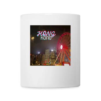 Night view of skyline featuring illumi - Coffee/Tea Mug - white - Front