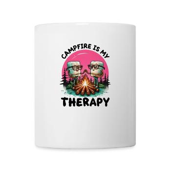 Campfire is my Therapy - Coffee/Tea Mug - white - Front