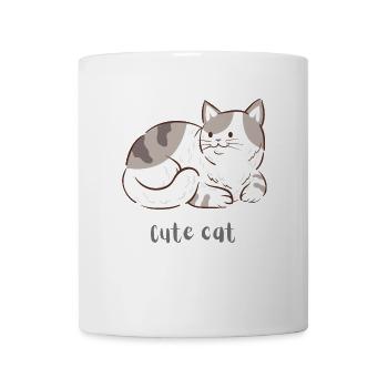cut cat - Coffee/Tea Mug - white - Front