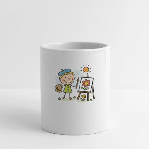 Cartoon Artist Boy Kids Painting T-Shirt - Coffee/Tea Mug