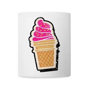 Pink Ice Cream Cone Swirl - Coffee/Tea Mug - white - Front