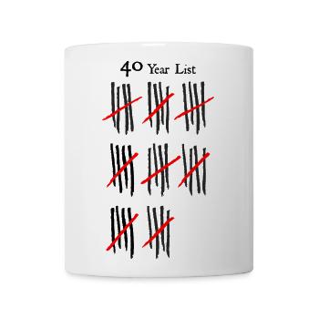 Red Tally Marks Countdown - Coffee/Tea Mug - white - Front