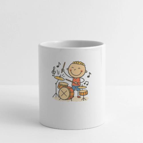 Cartoon Boy Playing Drums Kids T-Shirt - Coffee/Tea Mug