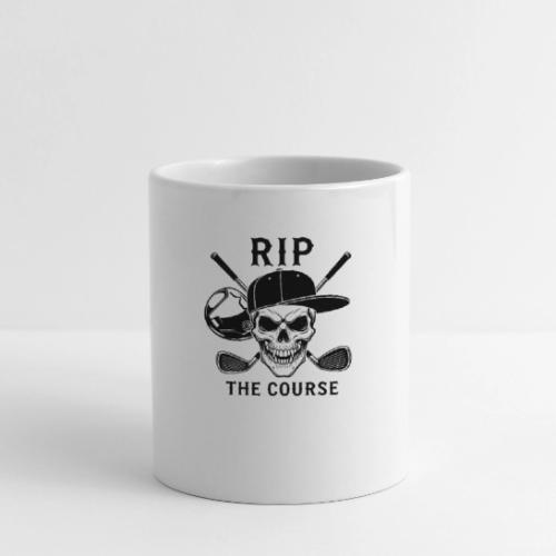 RIP THE COURSE - Skull Golf Gift Tee for Men - Coffee/Tea Mug