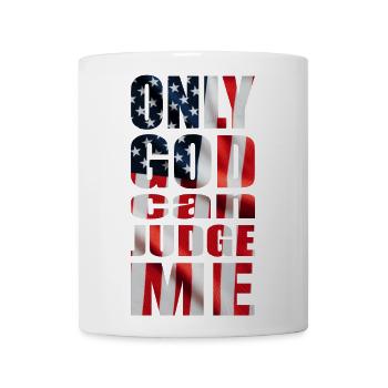 Only God can Judge Me usa - Coffee/Tea Mug - white - Front