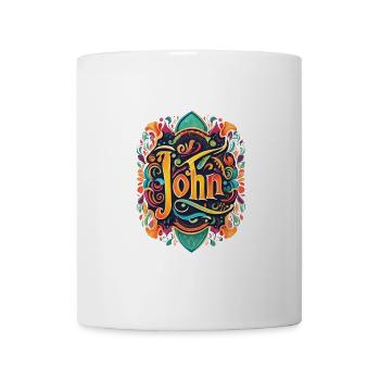 john name - Coffee/Tea Mug - white - Front