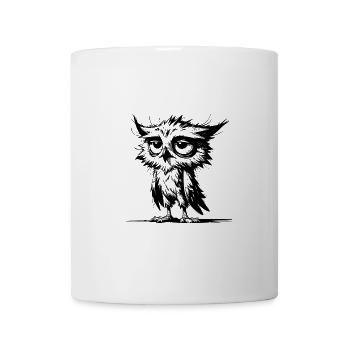 Sleepy Owl And Grumpy Night Watchman - Coffee/Tea Mug - white - Front