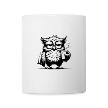 Sleepy Wisdom - Owl Edition With Cushion - Coffee/Tea Mug - white - Front