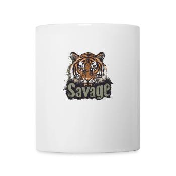 Fierce Savage, Unleash your inner strength - Coffee/Tea Mug - white - Front
