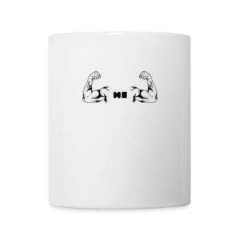 Bold Black and White Design Fitnesn Apparel - Coffee/Tea Mug - white - Front