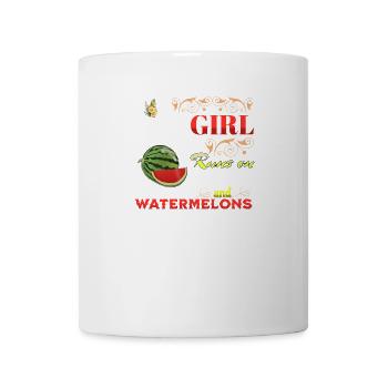 this Girl Runs On Jesus And Watermelons - Coffee/Tea Mug - white - Front