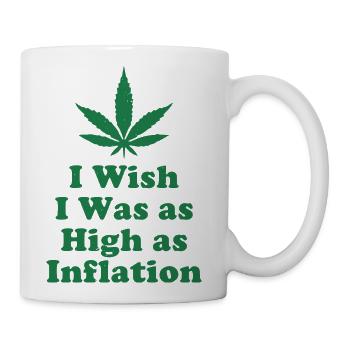 I Wish I Was as High as Inflation tumblr - Coffee/Tea Mug - white - Right