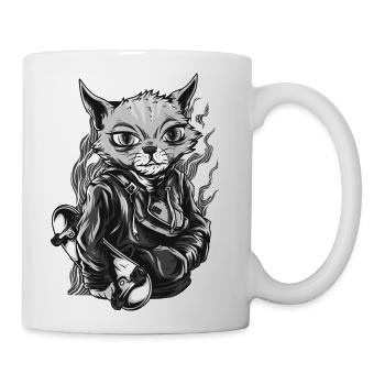 Feline Skater - Coffee/Tea Mug - white - Right
