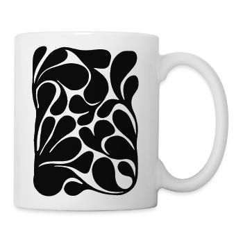 Flat Floral Ornament - Coffee/Tea Mug - white - Right