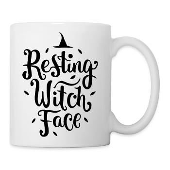 Resting Witch Face - Coffee/Tea Mug - white - Right