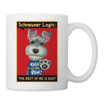 Schnauzer Logic - Coffee/Tea Mug - white - Right