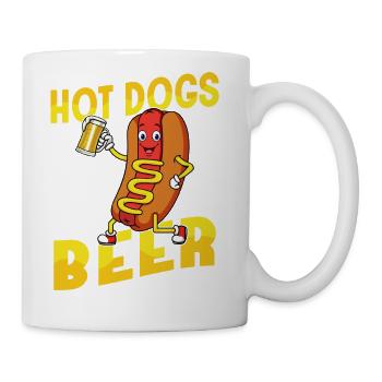 Hot Dogs And Beer Shaped This Body Foodie Wiener H - Coffee/Tea Mug - white - Right