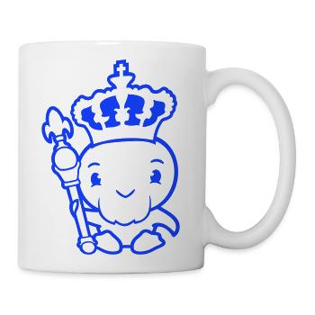 Bird King Crown Ruler Beard Old Kingdom Duck Cute - Coffee/Tea Mug - white - Right