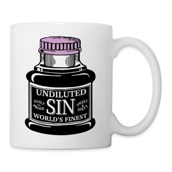 Vintage Bottle of Undiluted Sin - Coffee/Tea Mug - white - Right