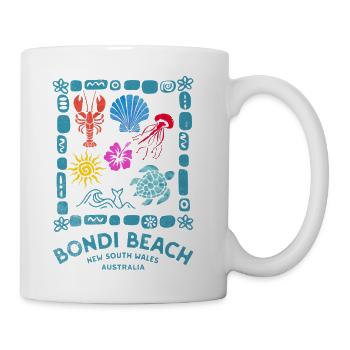 Bondi Beach Coral Art - Coffee/Tea Mug - white - Right