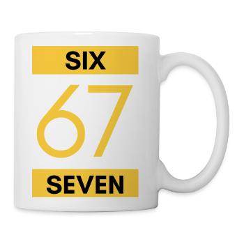 67 six seven meme - Coffee/Tea Mug - white - Right