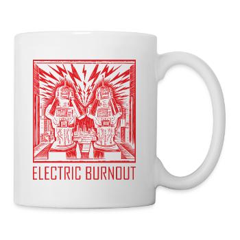 Vintage Robot Burn Out - Coffee/Tea Mug - white - Right